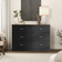 Wade Logan Allyannah Black/Knotty Oak Chest of Drawer 47.2x31.5"