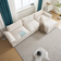 Wade Logan Avrilynn White Sofa 120.1" 3 Seater