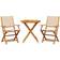 vidaXL 3 Piece Bistro Set, 1 Table incl. 2 Chairs