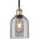 Innovations Lighting Bella Mini Wide Black Antique Brass/Light Smoke Pendant Lamp 5.5"