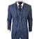 Truclothing Men's 3 Piece Prince Of Wales Check Suit - Blue