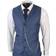 Truclothing Men's 3 Piece Prince Of Wales Check Suit - Blue