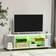 Homcom Modern LED Unit with Glass Shelves White TV Bench 144.8x45cm
