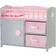 Teamson Kids Olivia's Little World Polka Dots Princess Baby Doll Crib with Storage Closet & Drawers