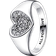 Pandora Radiant Heart Pavé Signet Ring - Silver/Transparent