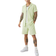 boohooMAN Short Sleeve Geo Textured Shirt & Shorts - Green