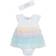 Little Me Baby Rainbow Popover with Headband Set - White/Multi