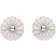 C. W. Sellors Tuberose Daisy Stud Earrings - Silver/White