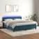 vidaXL LED Light Velvet Cama Continental