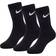 NIKE Little Kid's Dri-Fit Crew Socks 3-pack - Black