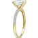 Gem & Harmony Solitaire Engagement Ring - Gold/Transparent/Diamonds