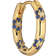 The Earring Shop Fauna Huggie Earring - Gold/Sapphire/Transparent