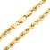 Nuragold Solid Rope Chain Diamond Cut Necklace 4mm - Gold