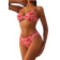 Shein Swim Vcay Summer Beach Full Print Swimsuit With Steel Ring And Separated Design