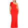 Xscape Ivy One Shoulder Ruffle Scuba Crepe Dress Plus Size - Red