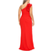 Xscape Ivy One Shoulder Ruffle Scuba Crepe Dress Plus Size - Red