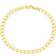 Nuragold Cuban Curb Link Chain Bracelet 4.5mm - Gold