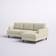 Wade Logan Aristotele Cream Sofa 97" 3 Seater