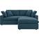 modway Commix Blue Sofa 92.5" 3 Seater