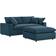 modway Commix Blue Sofa 92.5" 3 Seater