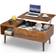 Horshod Lift Top Retro Brown Coffee Table 19.7x39.4"