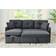 Wade Logan Barrientez 85 Dark Gray Linen Blend Sofa 85" 3 Seater