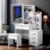 RIDFY Makeup Vanity with Mirror and Lights White Dressing Table 15.4x35.4"