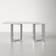 AllModern Dern Stone Gray/Silver Dining Table 40x78"