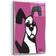 Trinx Dog On Purple/Black/White Wall Decor 12x16"