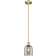 Innovations Lighting Bella Mini Wide Black Antique Brass/Light Smoke Pendant Lamp 5.5"