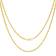 Nuragold Solid Rope Chain Diamond Cut Necklace 3mm - Gold