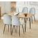 Hallowood Cullompton Natural/Light Grey Dining Set 80x120cm 5pcs