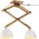 vidaXL 371931 White/Natural Pendellampa 29cm