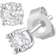 Forever Grown Diamonds Stud Earrings - Silver/Diamonds