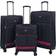 Infinity Leather Travel Suitcases - 3 delar