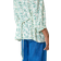 Roman Floral Crinkle Pintuck Top - Green