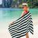 Arkwright California Cabana Bath Towel White, Green (177.8x76.2cm)