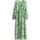 H&M Crêpe Dress with Tie Belt - Green/Patterned