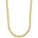 Italian Gold Flat Cuban Link Chain Necklace - Gold