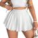 Shein SHEIN x Marika Sila SHEIN SXY culottes with solid color pleats at the hem