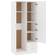 vidaXL 2 Drawers White Chipboard Garderob 80x180cm