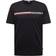 Tommy Hilfiger Men's Chest Stripe Short Sleeve Round Neck T-shirt - Black