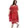 Yours Floral Print Border Midaxi Dress Red