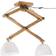 vidaXL 371931 White/Natural Pendellampa 29cm