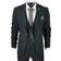 Truclothing Tweed Check Peaky Blinders 1920 Gatsby Formal Suit - Olive Green