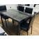 7 Star Furniture Marble Effect Charcoal Grey Dining Set 76x123cm 5pcs