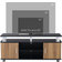 Homcom Living Room Entertainment Center Black/Walnut Meuble TV 120x52.2cm