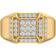 Finerock Wedding Band Ring - Gold/Diamonds