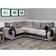 Large Portland Grey/Black Sofa 265cm 3pcs 4 Seater