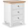 Roseland Furniture Farrow White Bedside Table 32x42cm